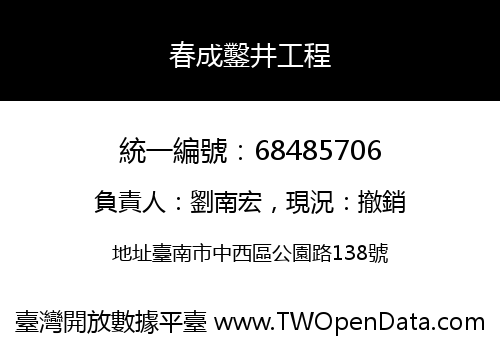 春成鑿井工程