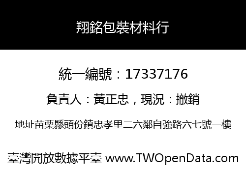 翔銘包裝材料行