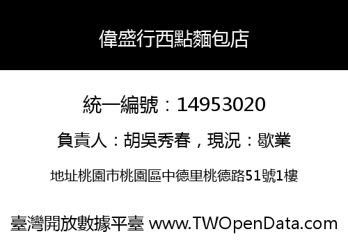 偉盛行西點麵包店