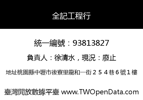 全記工程行