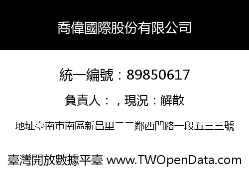 喬偉國際股份有限公司