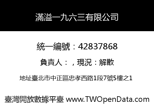 滿溢一九六三有限公司