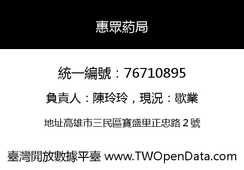 惠眾葯局