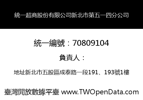 統一超商股份有限公司新北市第五一四分公司