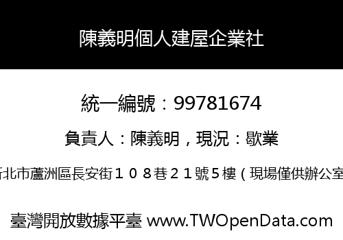 陳義明個人建屋企業社