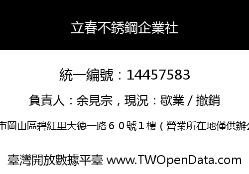立春不銹鋼企業社