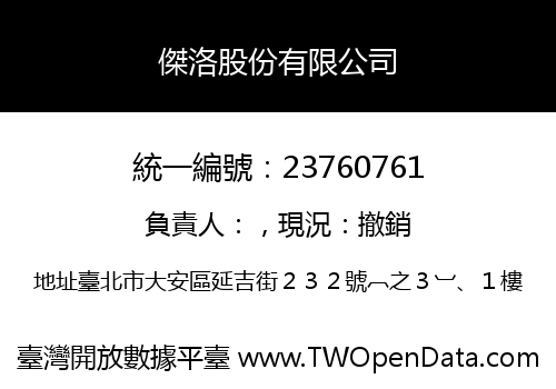 傑洛股份有限公司