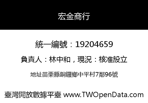 宏金商行