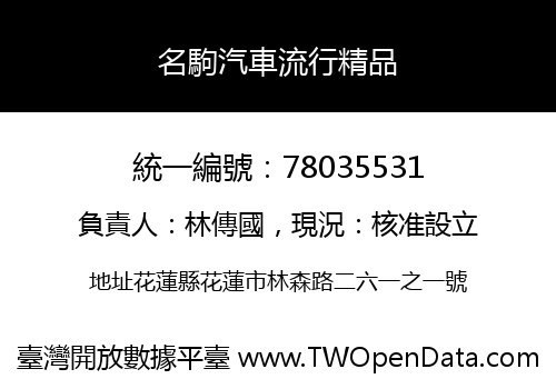 名駒汽車流行精品