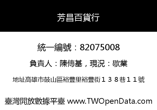 芳昌百貨行