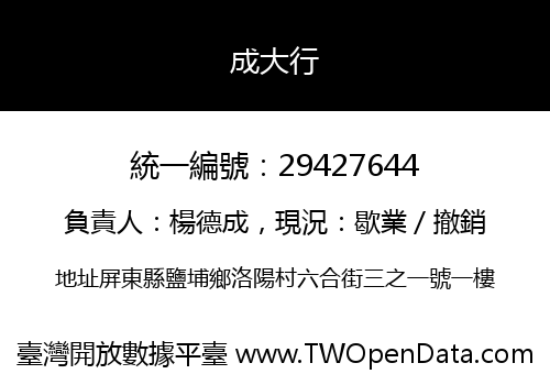 成大行