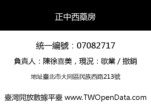 正中西藥房