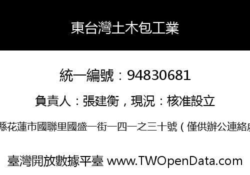 東台灣土木包工業