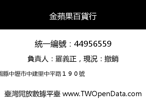 金蘋果百貨行