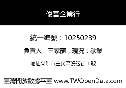 俊富企業行