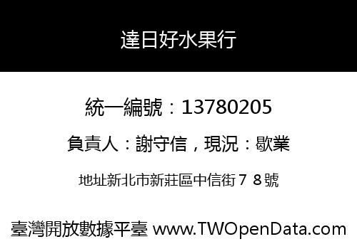 達日好水果行