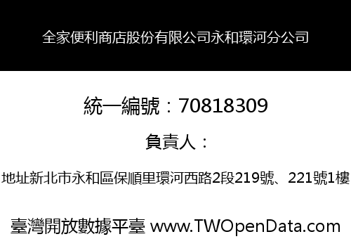 全家便利商店股份有限公司永和環河分公司