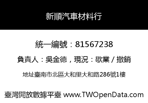 新順汽車材料行