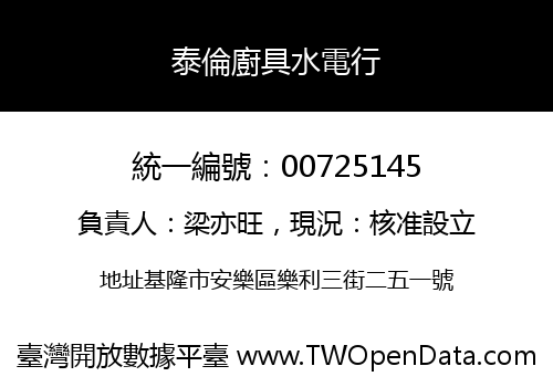 泰倫廚具水電行