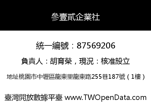 參壹貳企業社