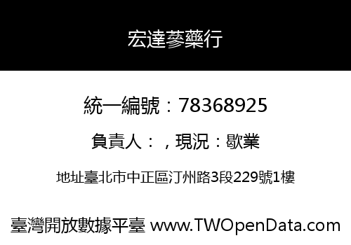 宏達蔘藥行