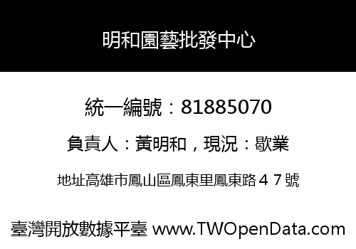明和園藝批發中心