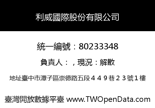 利威國際股份有限公司