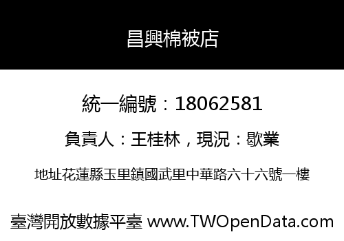 昌興棉被店