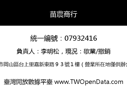 苗農商行