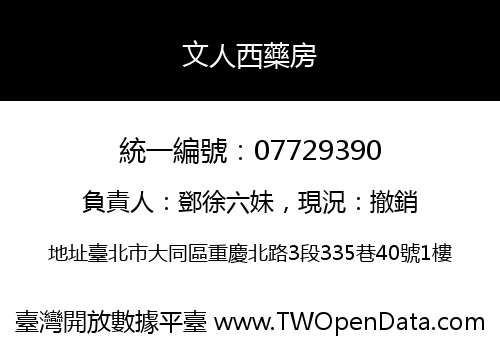 文人西藥房
