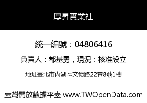 厚昇實業社