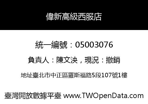 偉新高級西服店