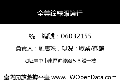 全美鐘錶眼鏡行