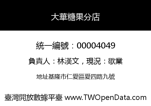 大華糖果分店