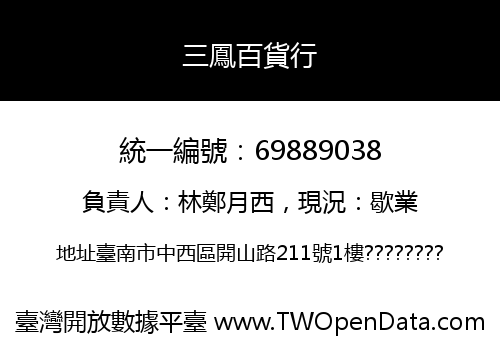 三鳳百貨行
