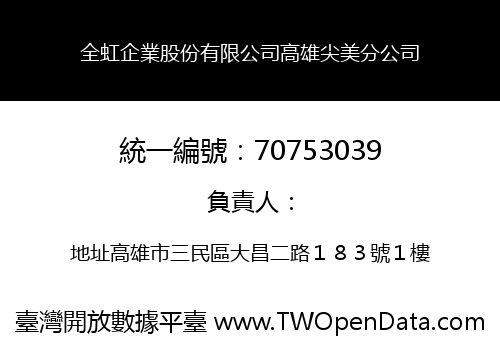 全虹企業股份有限公司高雄尖美分公司