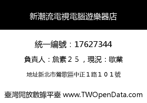 新潮流電視電腦遊樂器店