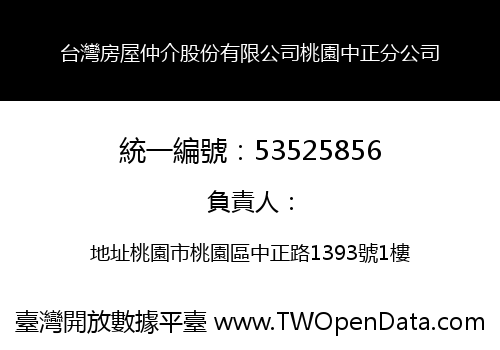 台灣房屋仲介股份有限公司桃園中正分公司