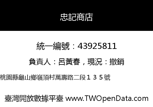 忠記商店