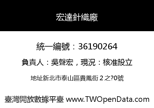 宏達針織廠