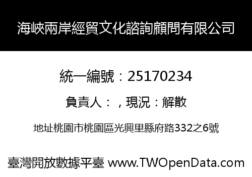 海峽兩岸經貿文化諮詢顧問有限公司