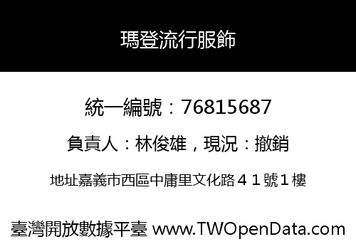 瑪登流行服飾