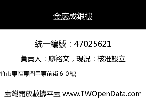 金慶成銀樓