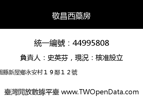 敬昌西藥房