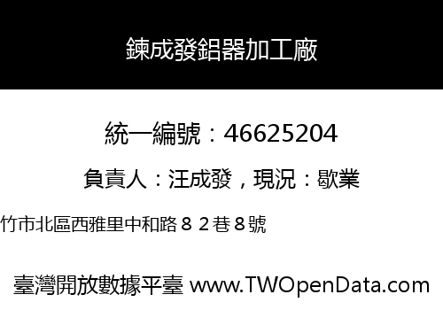 鍊成發鋁器加工廠