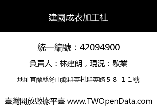 建國成衣加工社