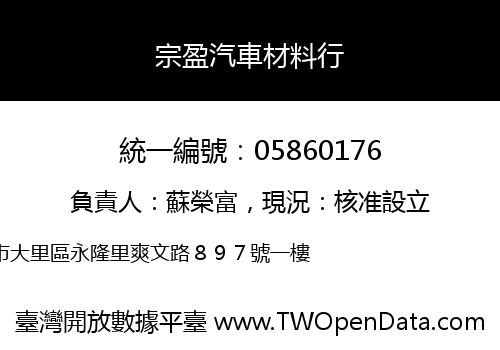 宗盈汽車材料行