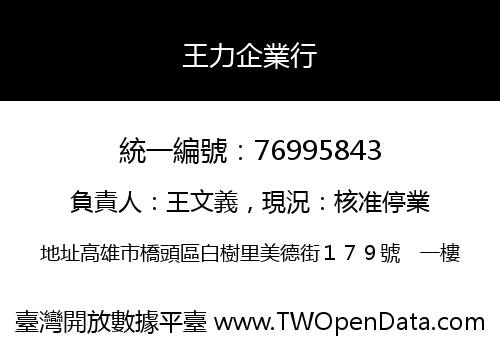 王力企業行