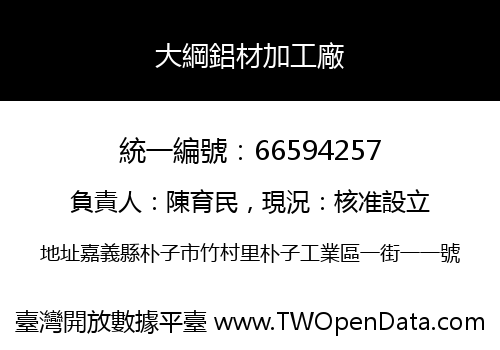 大綱鋁材加工廠