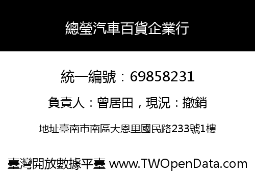 總瑩汽車百貨企業行